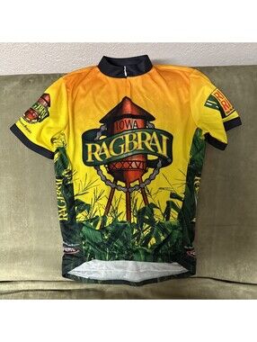VINTAGE RAGBRAI PRIMAL BIKE CYCLING JERSEY SZ Medium